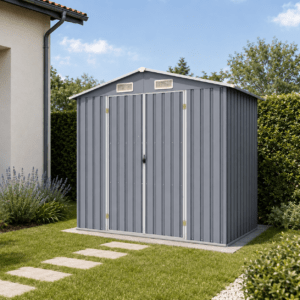 Abri de jardin en acier galvanisé 2,64 m2 gris