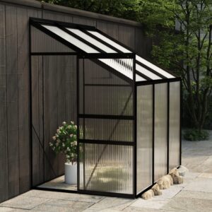 Serre de jardin 2,16 m2 Anthracite en aluminium et panneau de polycarbonate